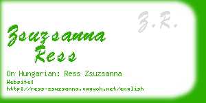 zsuzsanna ress business card